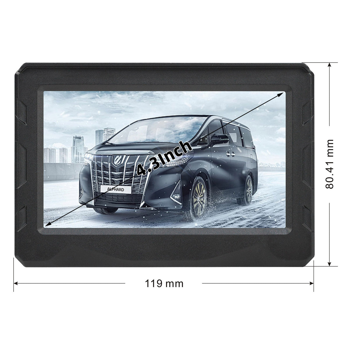4.3" Hight Definition Screen with Two Brackets