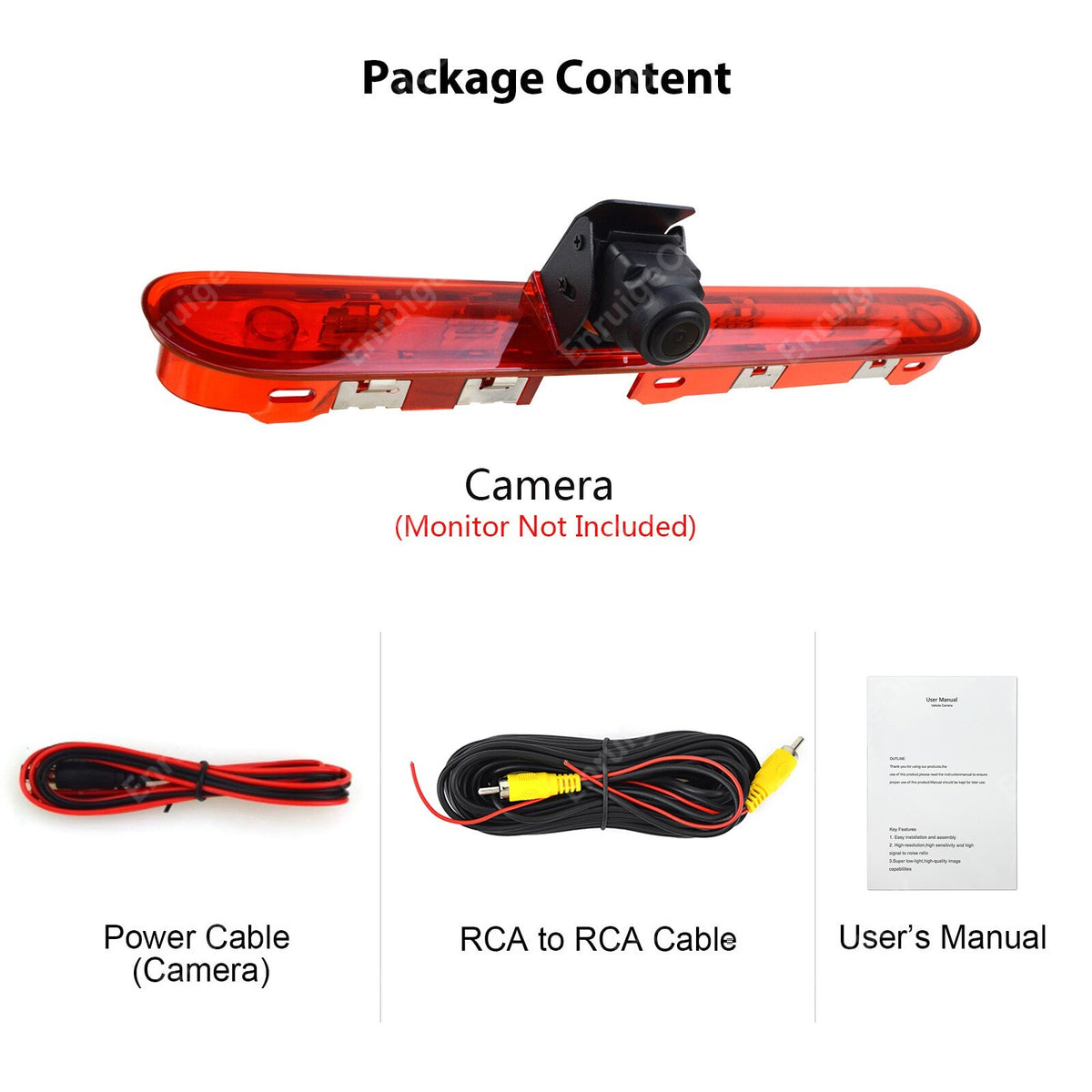 Peugeot Expert Van 2016 Onwards Rear Reversing High Level Brake Light Camera14