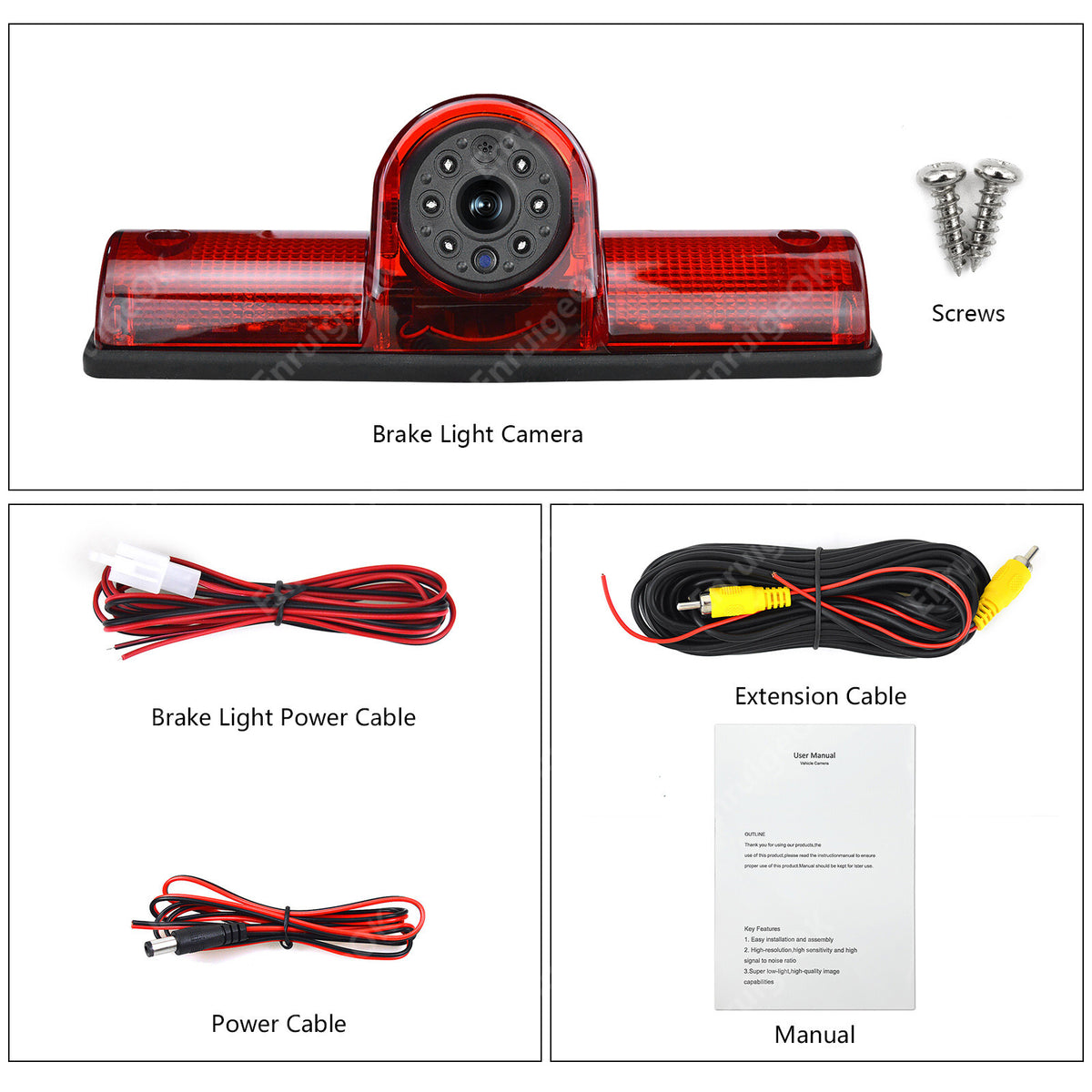 High Level Mount Universal Brake Light Reversing Camera for Motorhomes Vans13