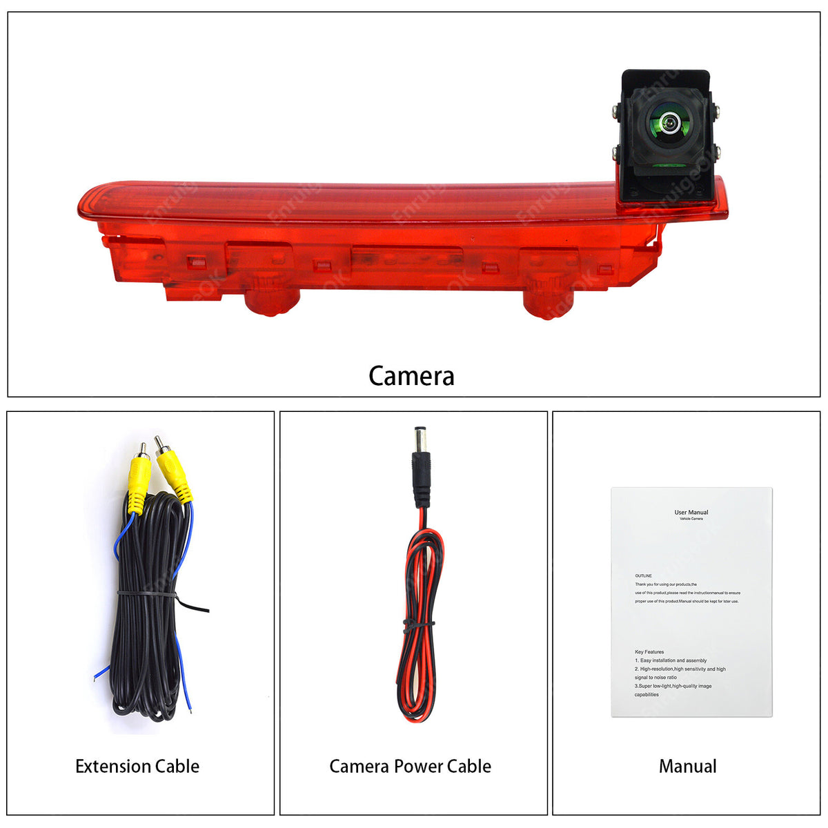 High Level Brake Light Reversing Camera For VW Transporter T5 & T6 2010-Onward15