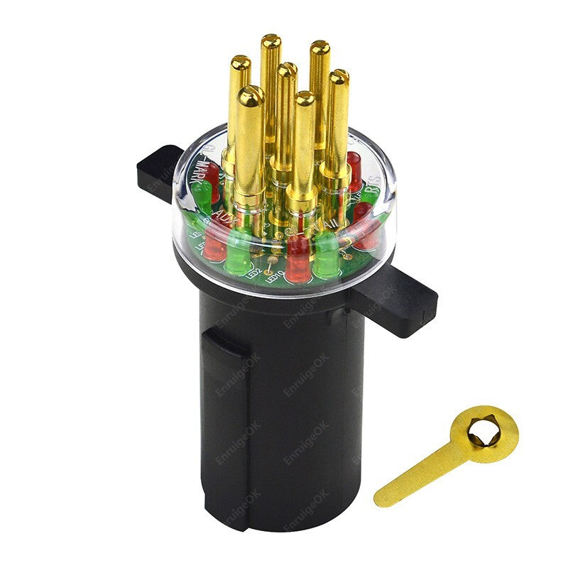7-Way Round Pin Tractor Plug Tester Trailer Circuit Tractor Trailer #7865L11