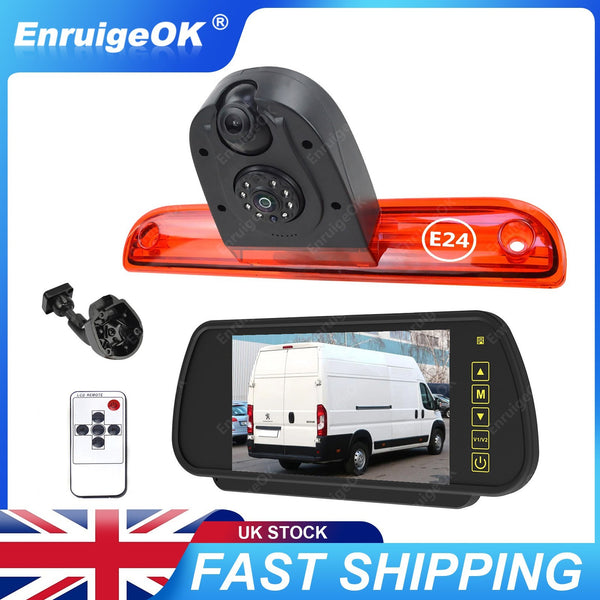 7" Monitor Brake & Dual Light Reversing Camera For Peugeot Boxer, Citroen Relay0