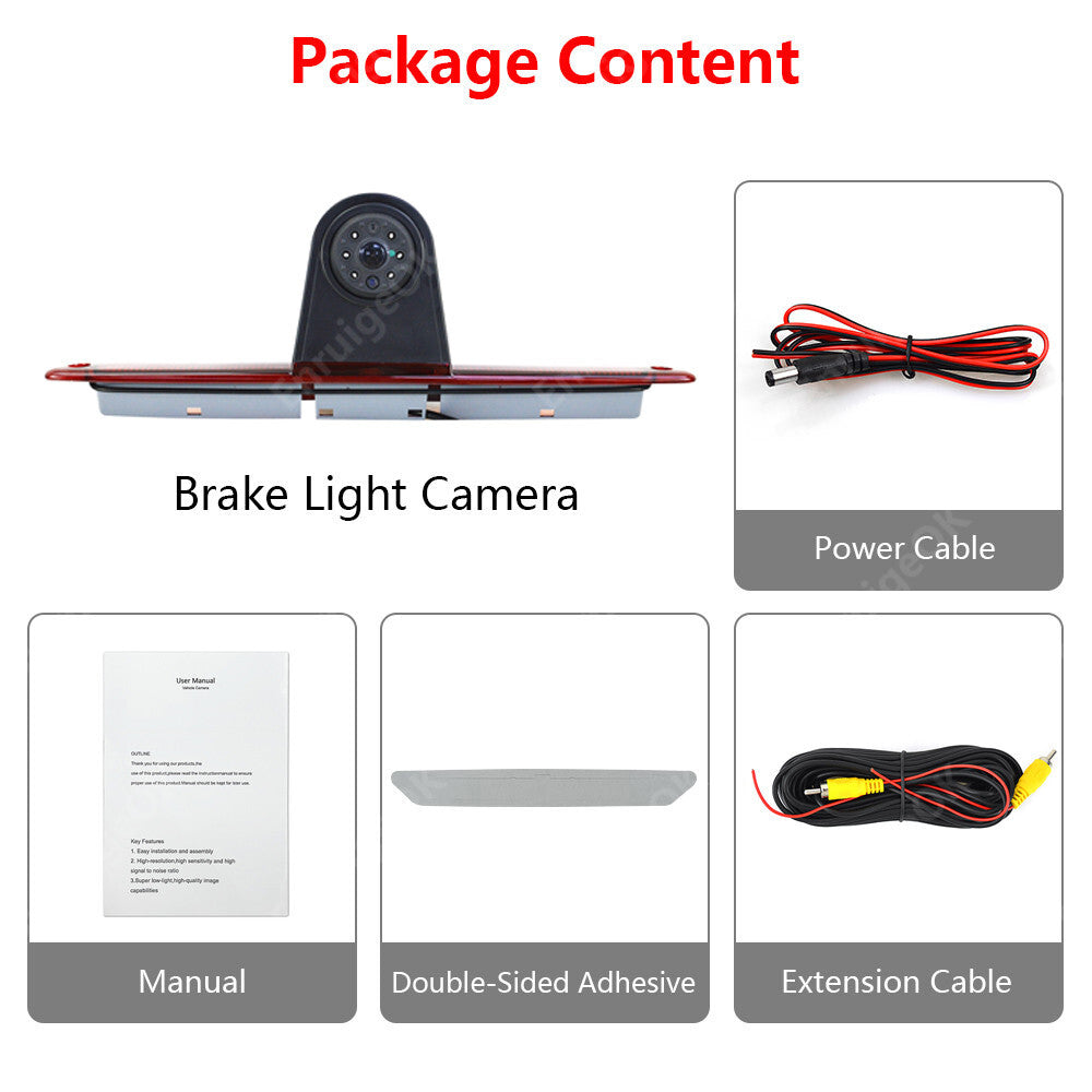 For Mercedes-Benz Sprinter VW Crafter Van Reversing Rear View Brake Light Camera13