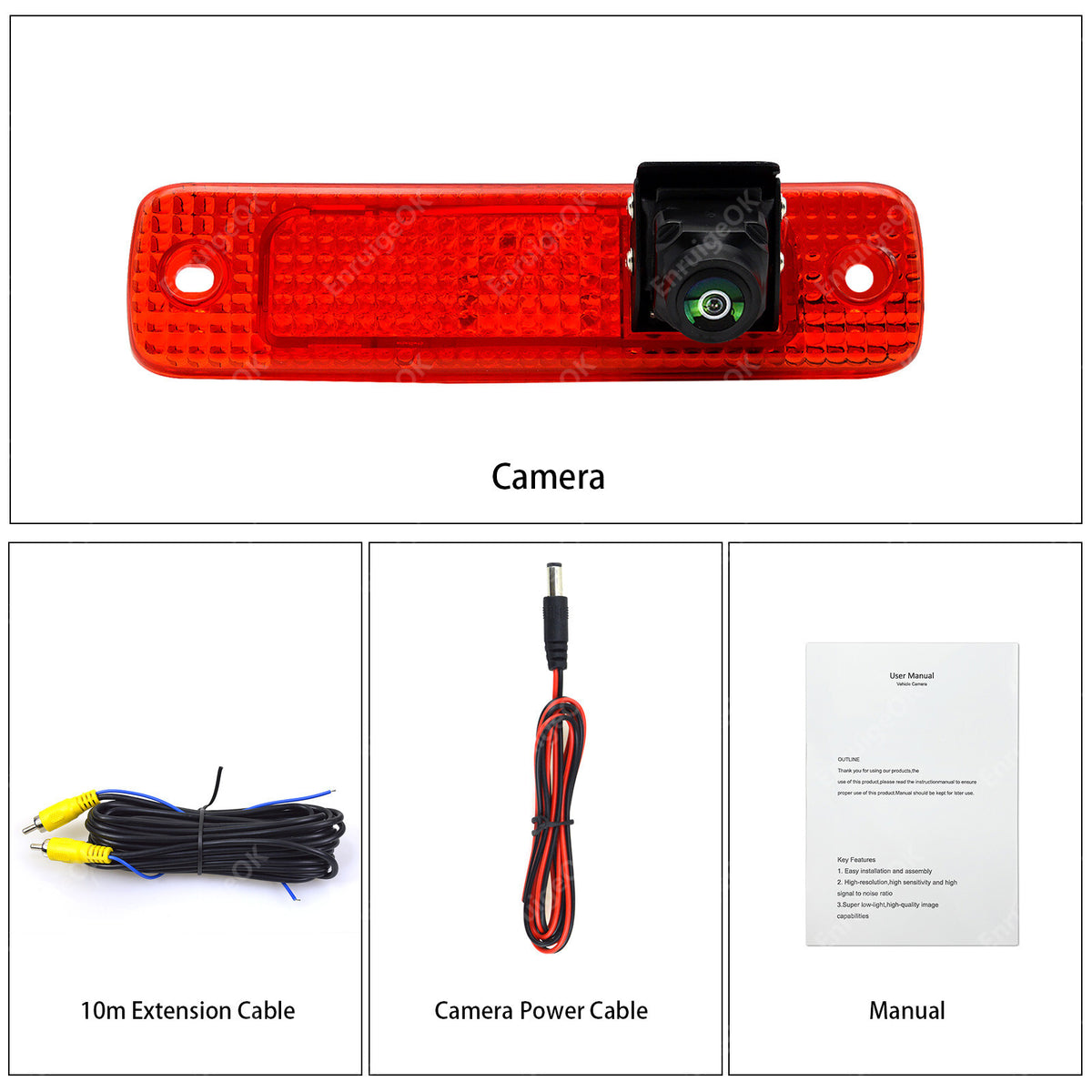 Rear View Reverse Brake Light Camera Suitable for Ford Transit Van 2006 - 201315