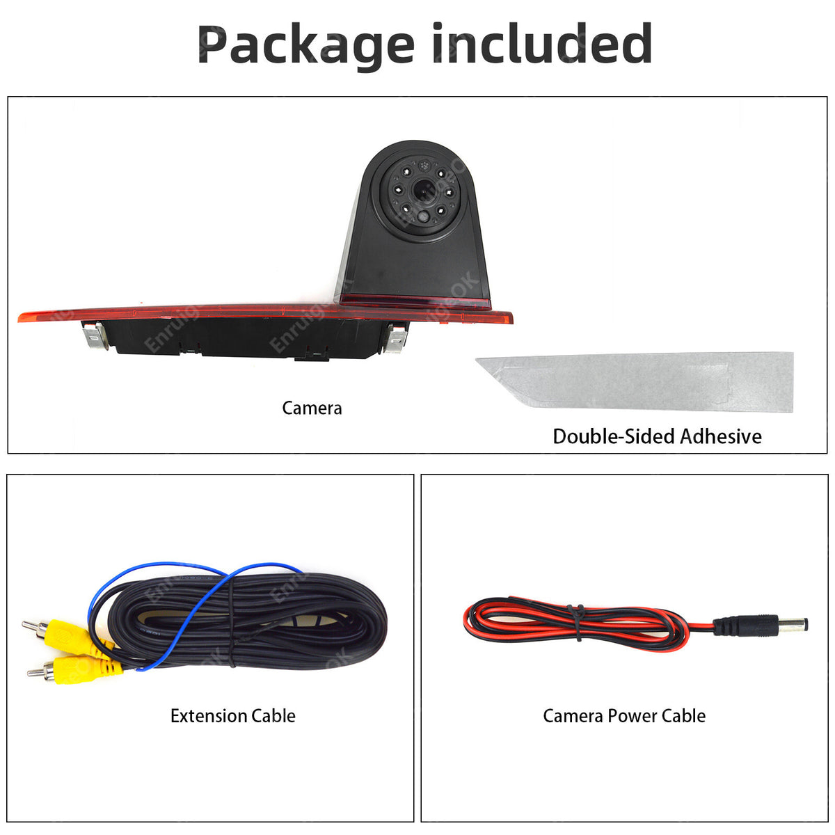 For Ford Transit Custom Rear Brake Light Reversing Camera Double Door Version16