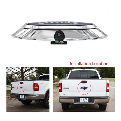 Chrome Emblem Logo Backup Camera for Ford F150 F250 F350 F450 F550 (2004-2016)2