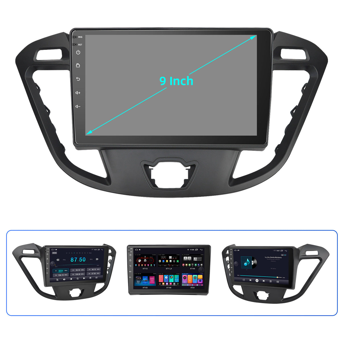 9" HD Touchscreen for Ford Transit Custom 2012-2021