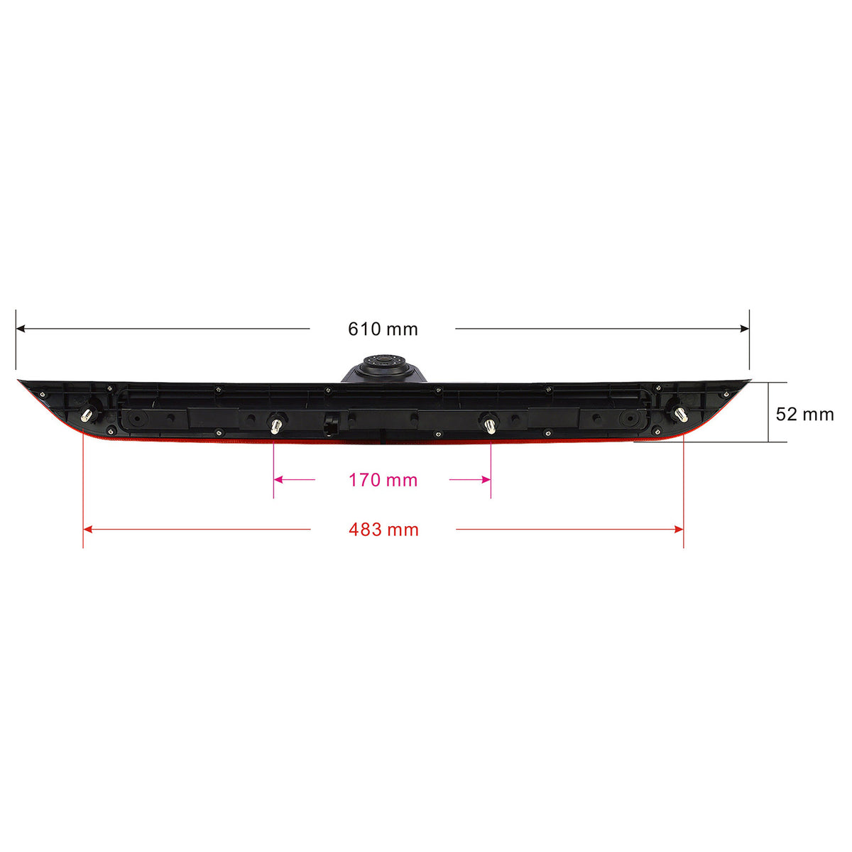 EnruigeOK Car High Mount Brake Light Reversing Camera for Maxus Deliver 9/Edeliver 9/V90,LDV Deliver 9 Parking Backup Reverse Camera