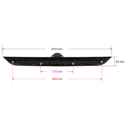 EnruigeOK Car High Mount Brake Light Reversing Camera for Maxus Deliver 9/Edeliver 9/V90,LDV Deliver 9 Parking Backup Reverse Camera