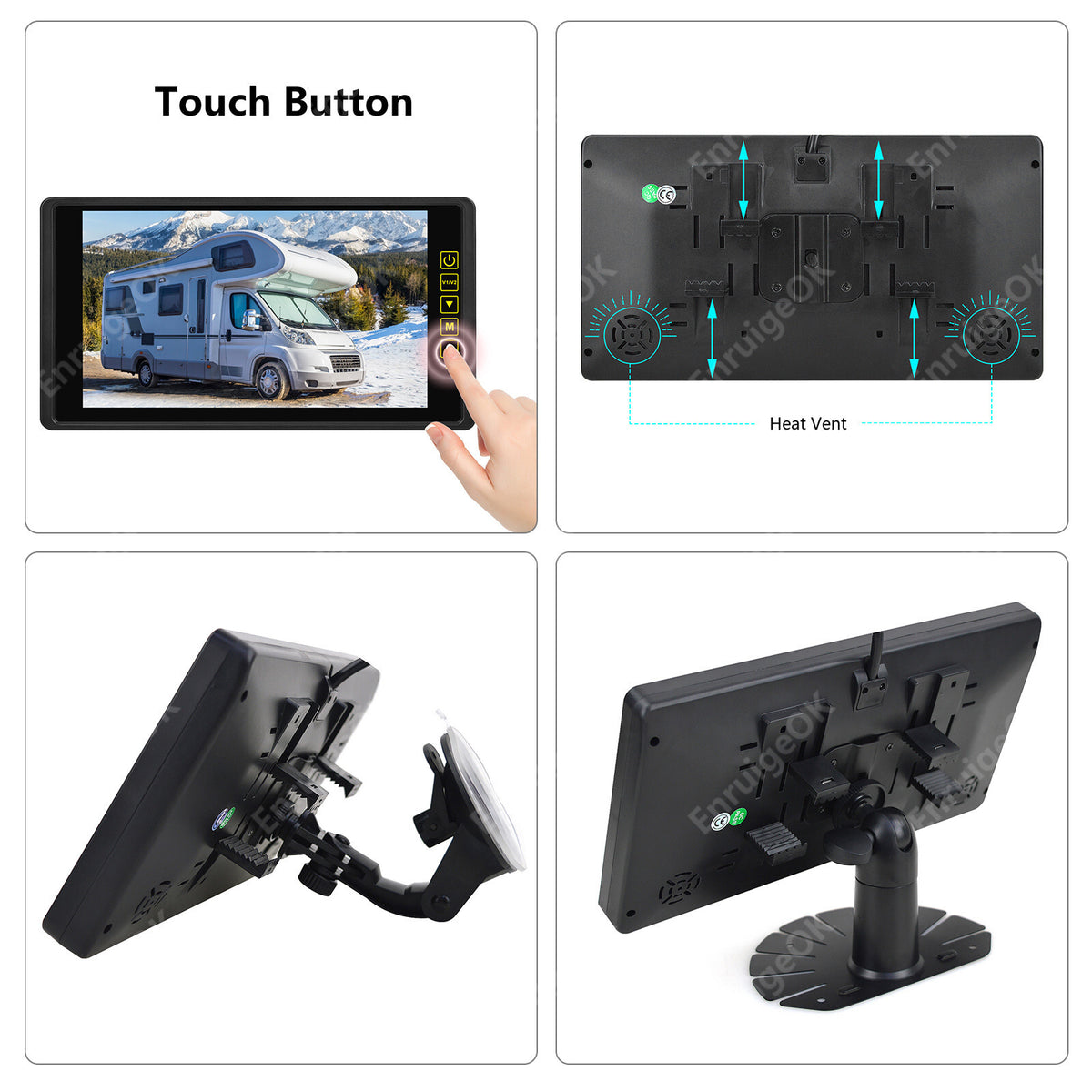 Rear Brake Light Reversing Camera for Maxus Deliver 9 Van &9" Mirror Monitor Kit17