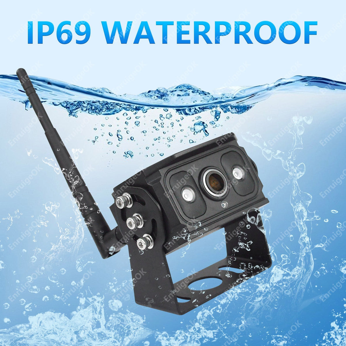 Wireless 10.1" DVR Monitor Split Screen 1080P Rear View Camera BSD For Truck/Bus10