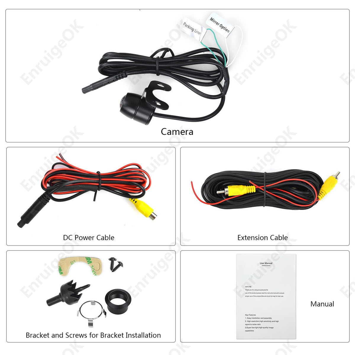 Mini Flush Mount 150° Car Rear View Reverse Backup Camera Nightvision Waterproof10