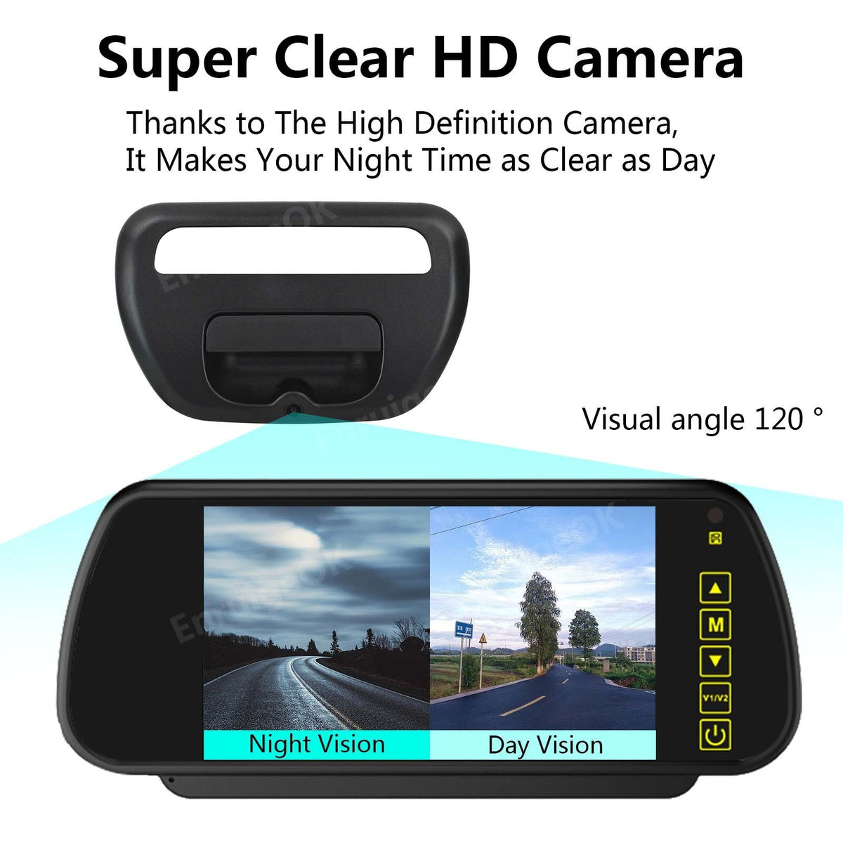 Tailgate Handle Backup Camera for Mitsubishi L200 Triton 2005-2015 &4.3" Monitor2