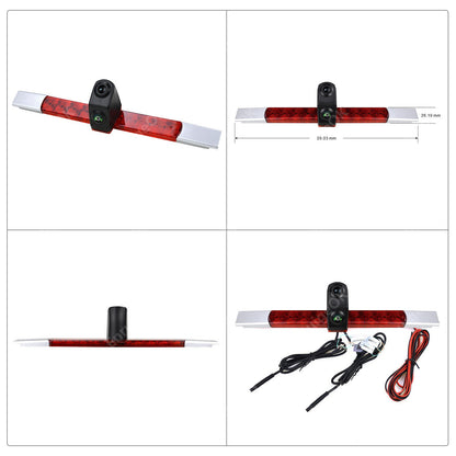 Dual Lens Brake Light Reversing Camera & 6.86" DVR Split Monitor Kit for Vans6