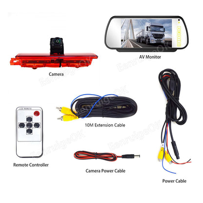 7'' Mirror Monitor & Brake Light Reversing Camera for VW Caddy [MK3] 2003-201617