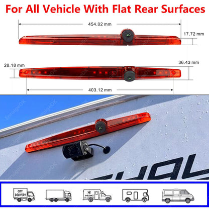 Surface Mounted 3rd Brake Light Backup Camera Kit Universal for Motorhome Vans1
