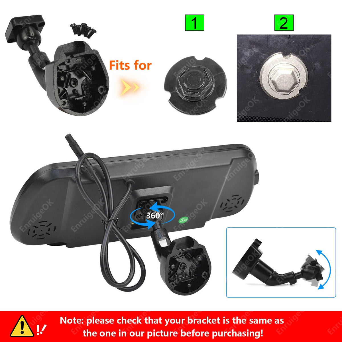7" Monitor & Rear Brake Light Reversing Camera Kit For Fiat Ducato Citroen Relay7