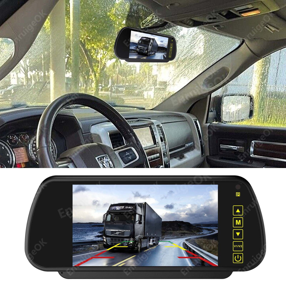 Brake Light Reverse Camera For Peugeot Expert Citroen Dispatch & 7" Monitor Kit5