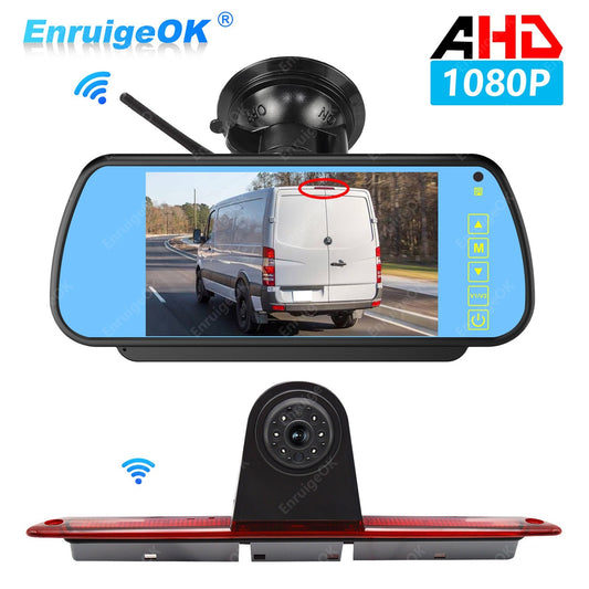 Wireless 7" Monitor & Brake Light Reversing Camera For Mercedes-Benz Sprinter/VW0