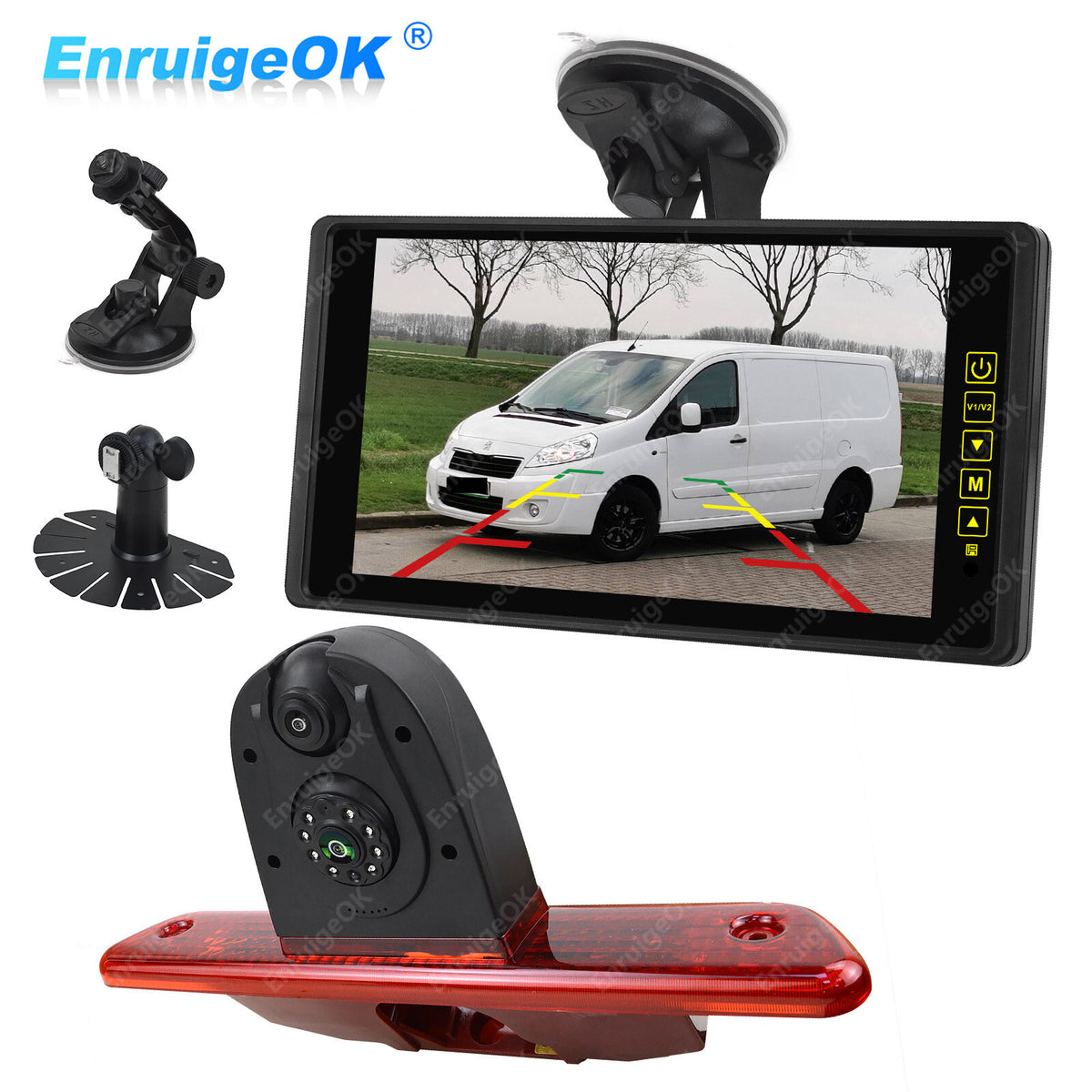 For Peugeot Expert Citroen Dispatch Dual Rear Brake Light Reversing Camera Kit0