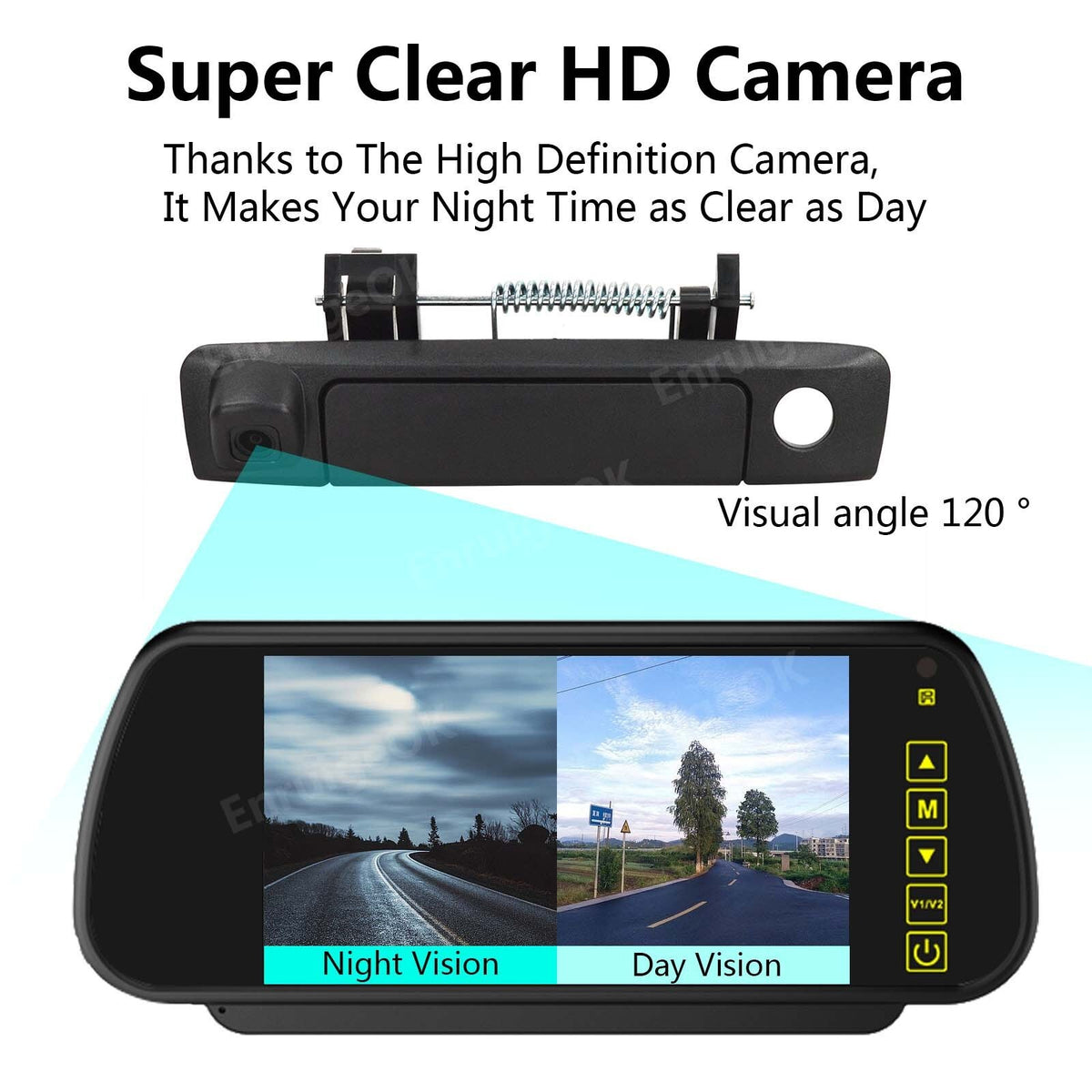 Tailgate Handle Backup Rear View Camera for Ford Ranger Mazda BT50 + 7'' Monitor2