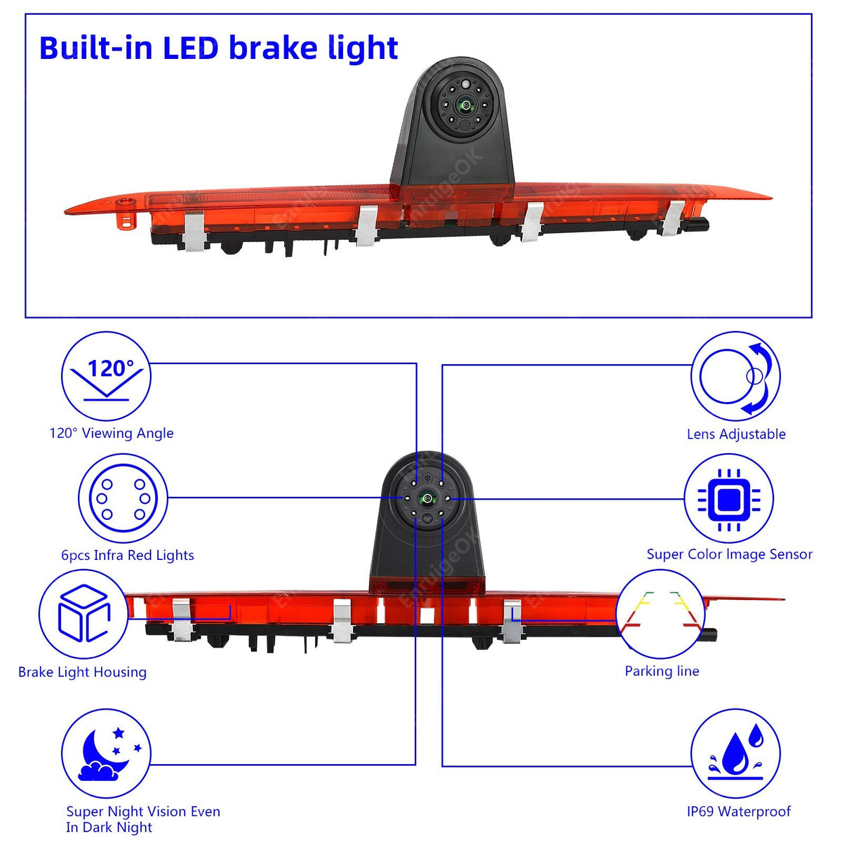 3rd Brake Light Reverse Camera Kit for Mercedes-Benz V-Class V260 V260L V2007