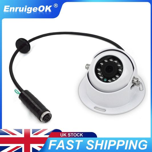 White 4 PIN Heavy Duty Caravan IR Colour Reversing Rear view Camera 9V-36V Bus0
