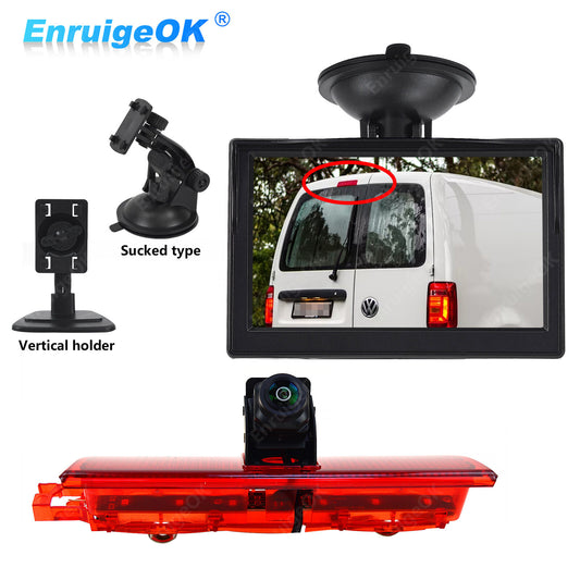 VW Caddy Brake Light Reverse Camera 2003 - 2015 & 5-inch HD Monitor0