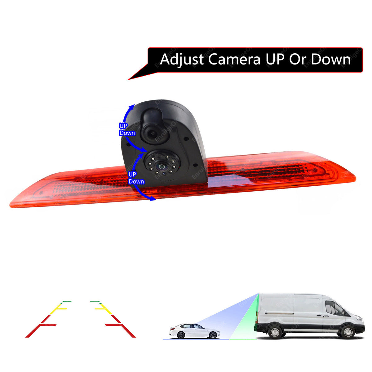 Dual Lens Rear Brake Light Parking Camera For Ford Transit 350 MK8 2014-Present6