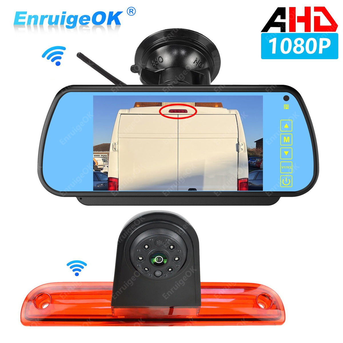 Fiat Ducato Peugeot Boxer Wireless Rear Brake Light Reversing Camera &7" Monitor0