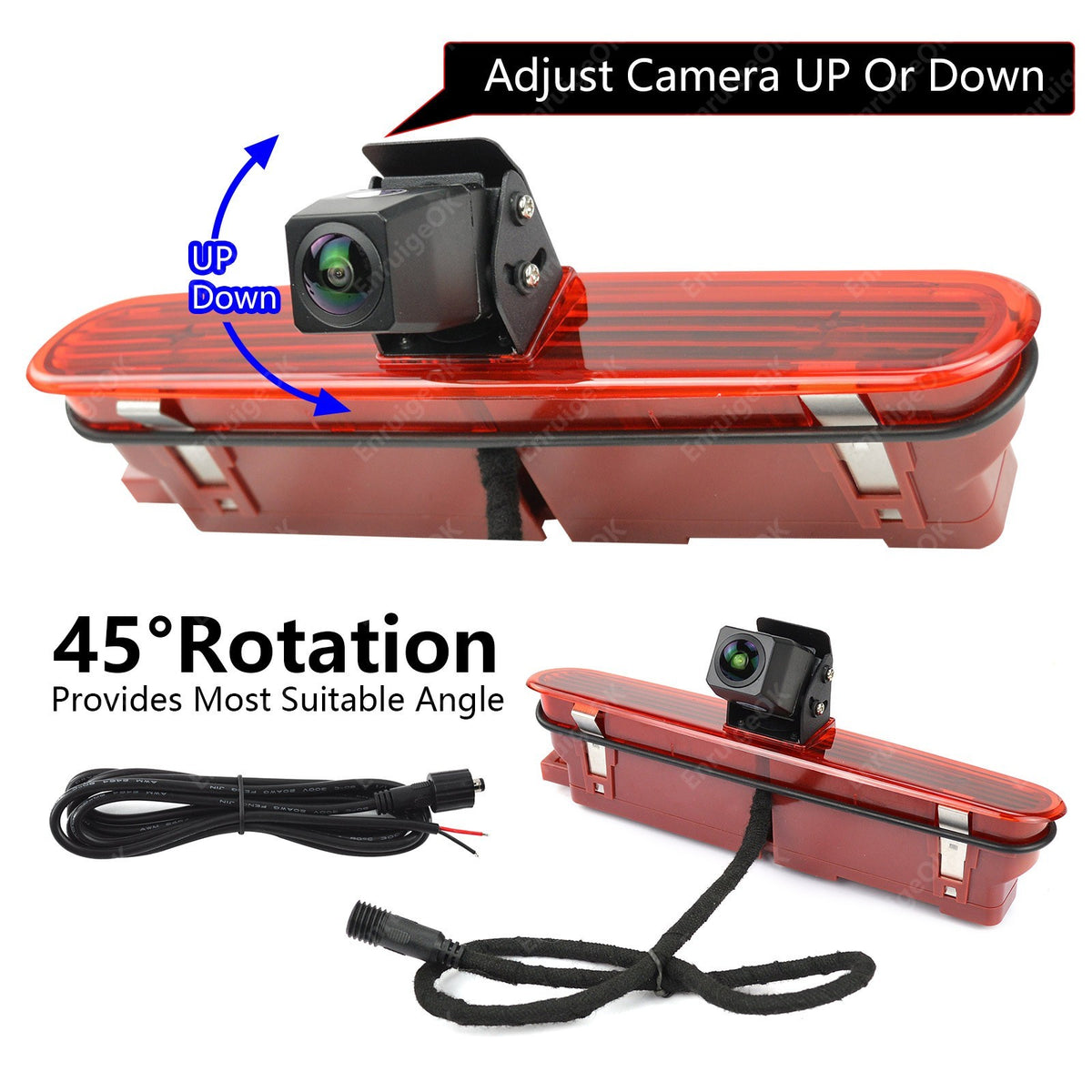 Wireless Brake Light Reverse Camera For Fiat Doblo Vauxhall Combo D+4.3" Monitor6