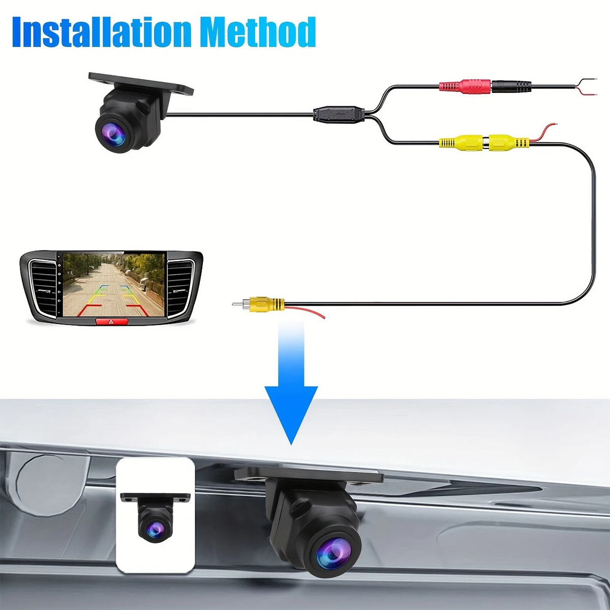 Backup Camera for Cars SUVs RVs Vans Pickups Trucks Night Vision Waterproof 170°2