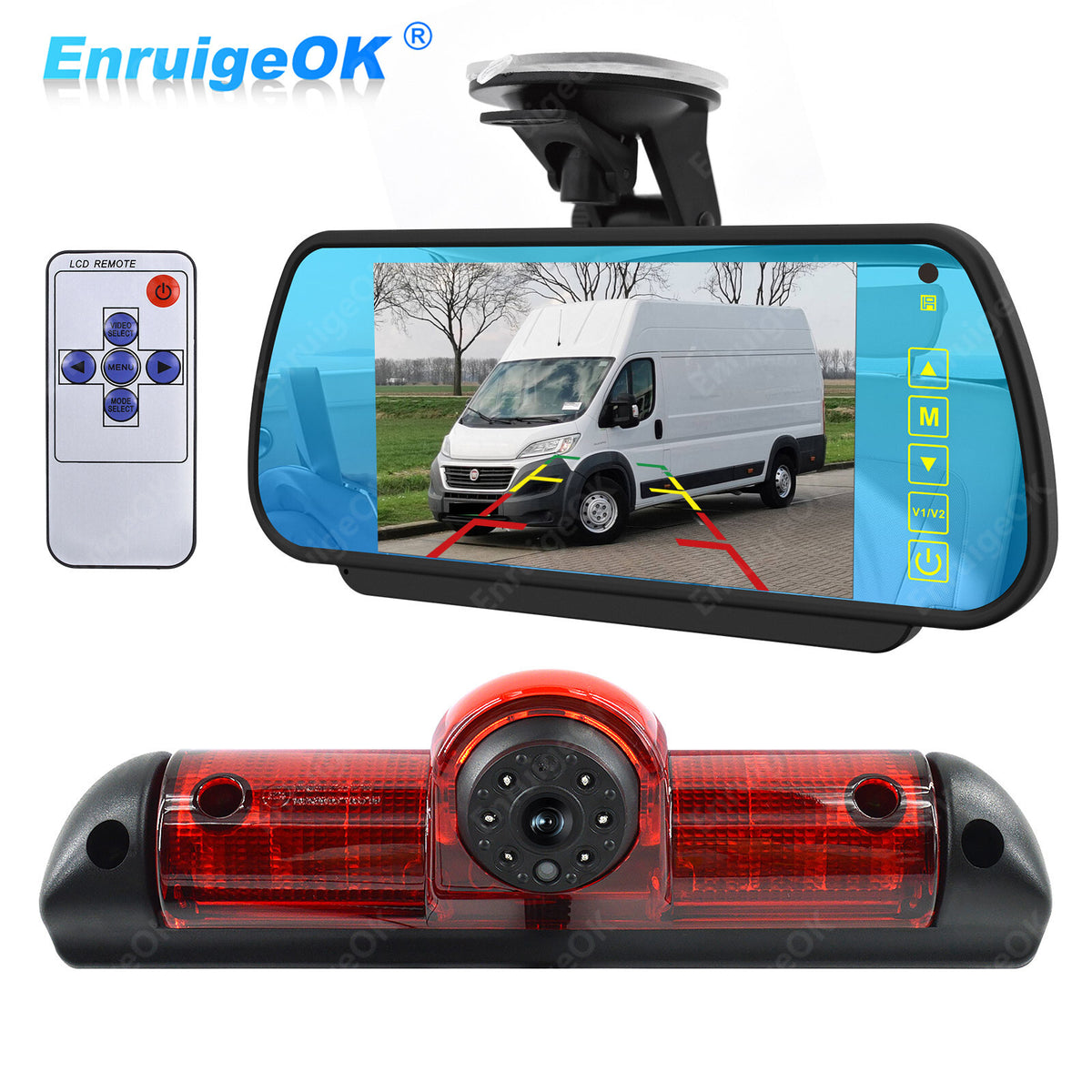 7" Monitor & Rear Brake Light Reversing Camera Kit For Fiat Ducato Citroen Relay0