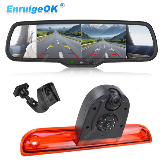 Citroen Relay Fiat Ducato Brake Light Reversing Camera Kit & 6.86" Split Screen0