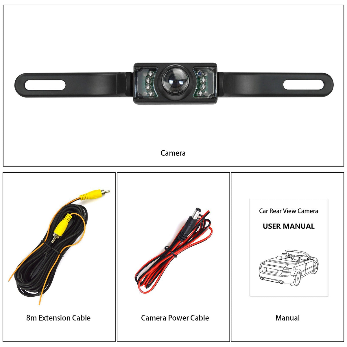 Car Rear View Camera Reverse Backup Camera Night Vision License Plate Waterproof12