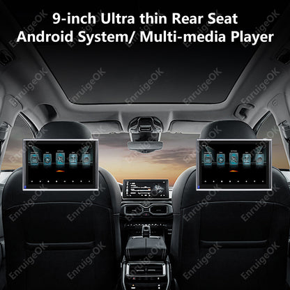 9'' Touch Screen Car Headrest Monitor Rear Seat Entertainment 1080P Media Player2