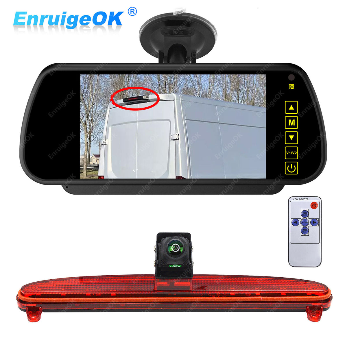 7" Monitor & Rear Brake Light Reversing Camera Kit For IVECO DAILY 2014-20200