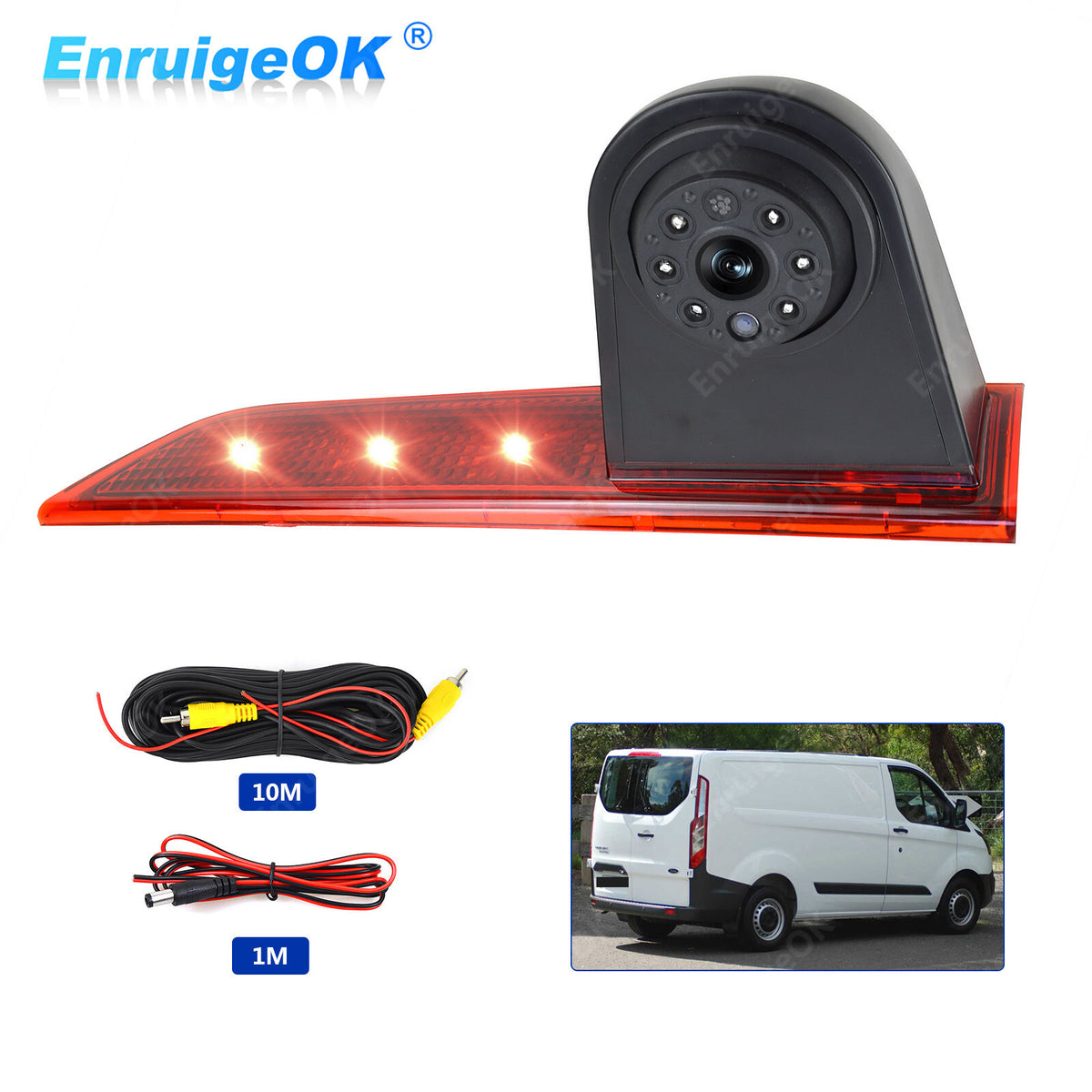 For 2016-Present Ford Transit Custom Double Door Brake Light Reversing Camera0