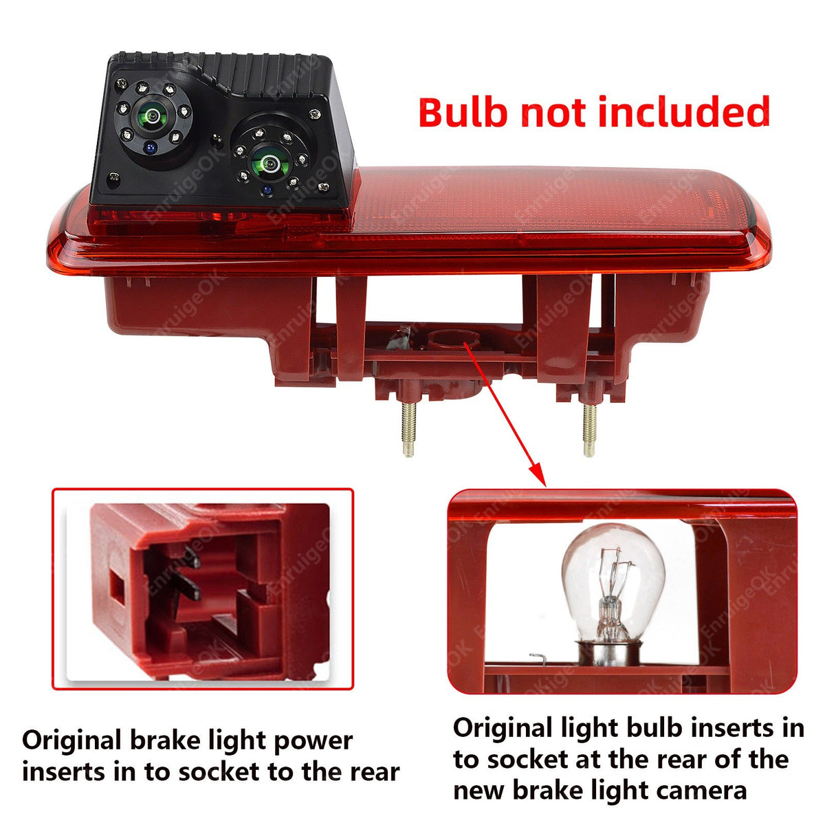 Mirror Monitor & Brake Light Reversing Camera For Vauxhall Vivaro Fiat Talento5