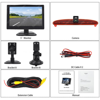 Reverse Camera For IVECO DAILY 2015-2017 Gen 6 Rear Brake Light & 5" Monitor9
