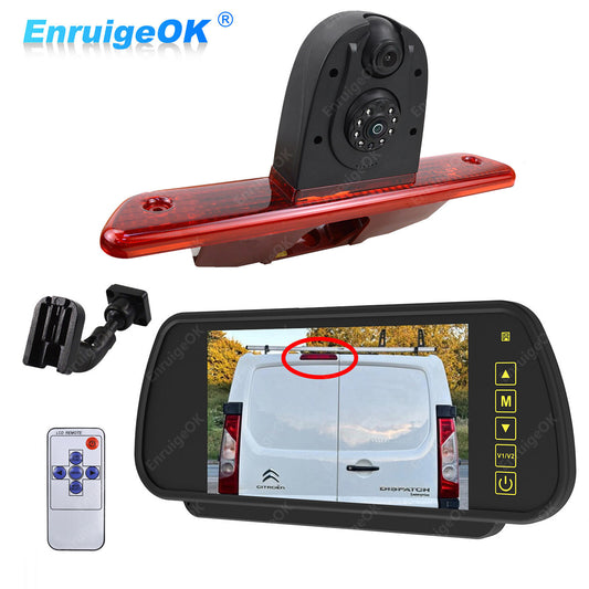 Citroen Dispatch Peugeot Expert Dual Rear Brake Light Reverse Camera Kit0