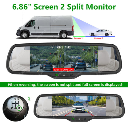 Brake Light Reverse Camera Kit for Ford Transit Custom 2016-Present Barn Doors6