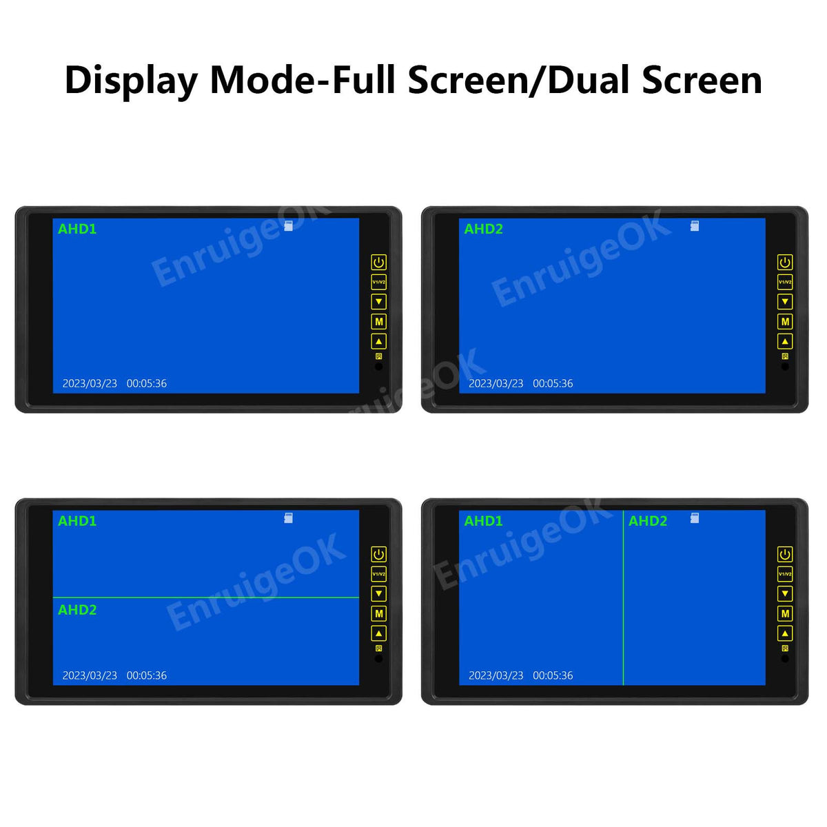 9" Split Screen DVR Monitor & AHD Dual Commercial Rear View Reversing Camera Kit11