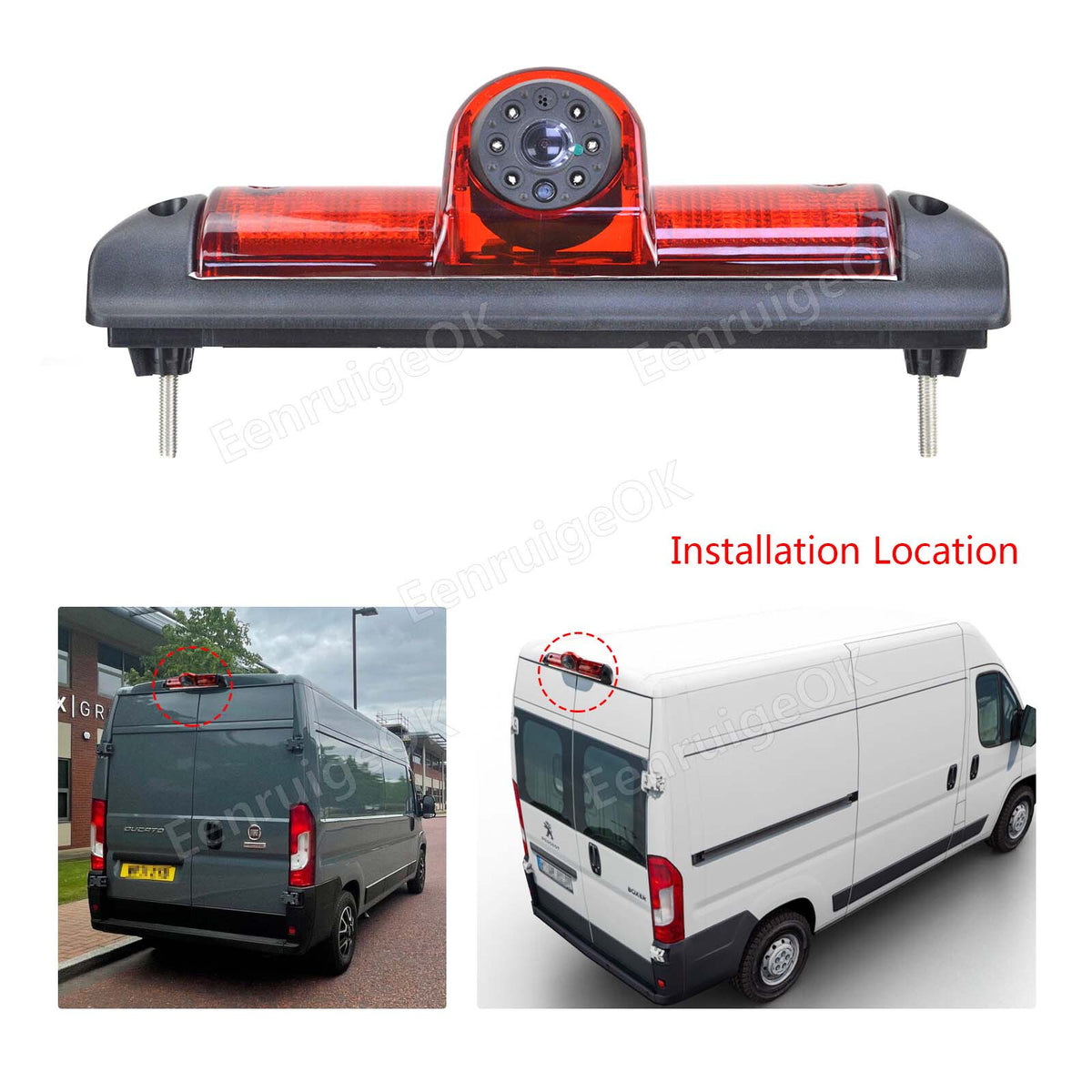 7" Monitor & Rear Brake Light Reversing Camera For Fiat Ducato Citroen Relay2