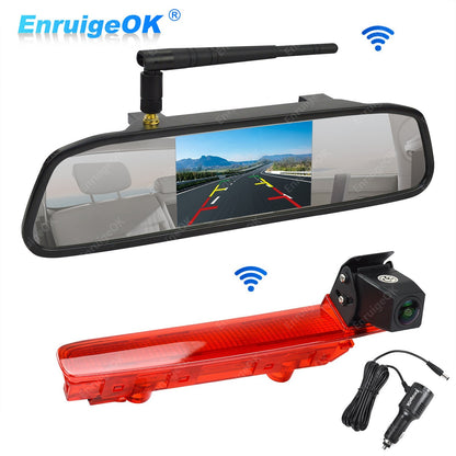 Wireless Reverse Camera For VW Transporter T5 T5.1 Barn Doors Brake Light Fit0