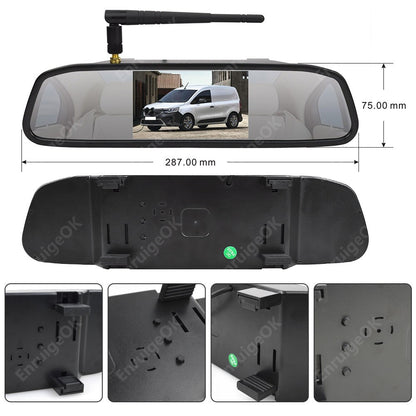 Wireless Brake Light Backup Camera Kit For Chevy Express GMC Savana Van 03-1916