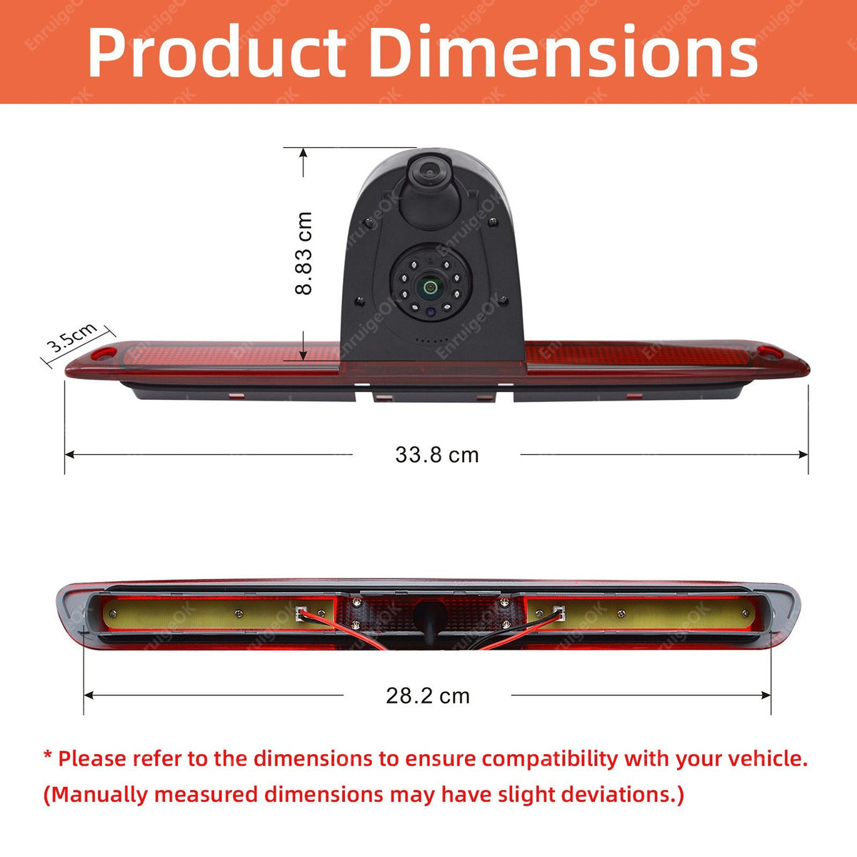 Dual Lens Brake Light Rear View Backup Camera for Mercedes Sprinter VW Crafter5