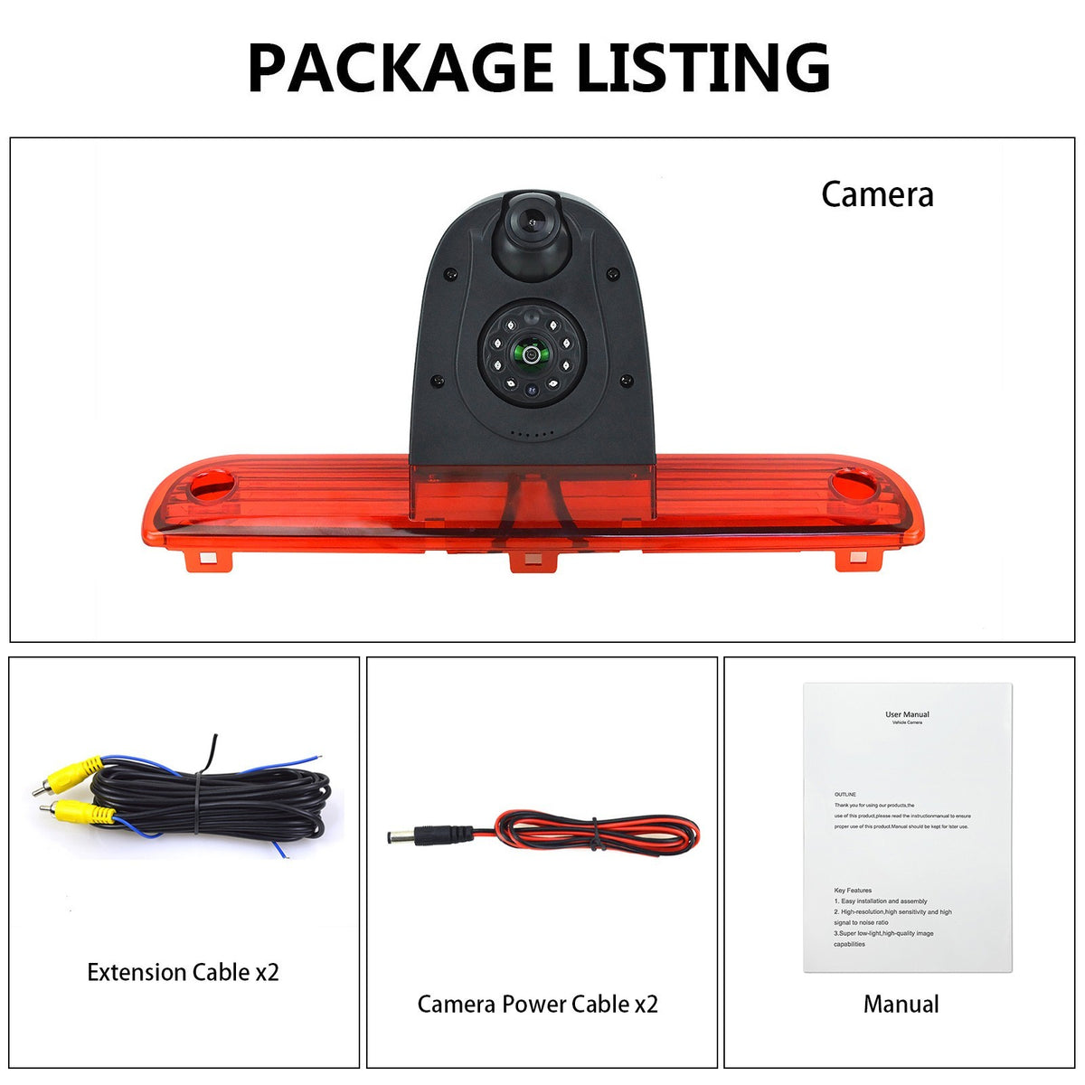 Dual Brake Light Reversing Camera For Citroen Relay Fiat Ducato Peugeot Boxer2