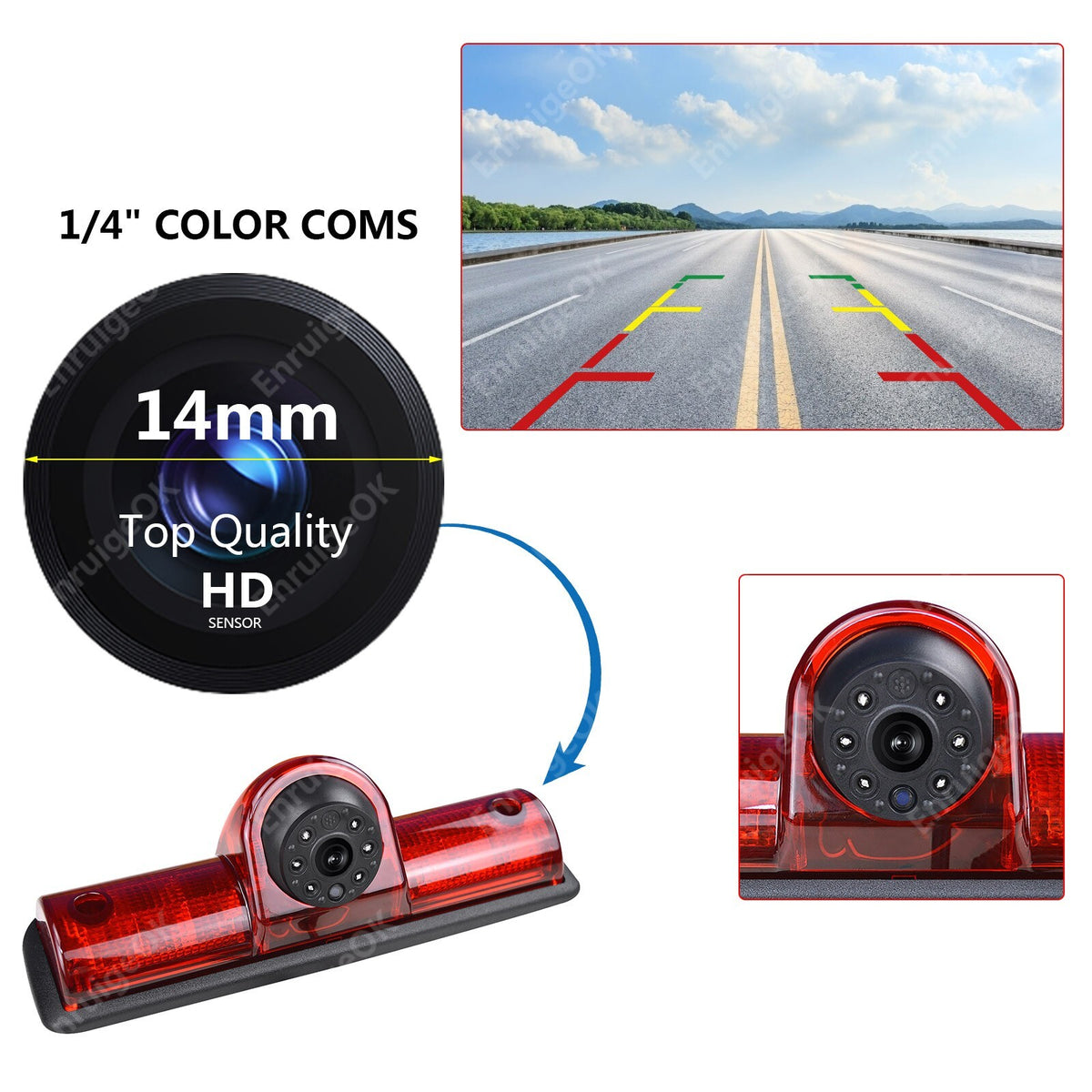 5" Monitor Rear Brake Light Reversing Backup Camera for Nissan NV 1500 2500 35004
