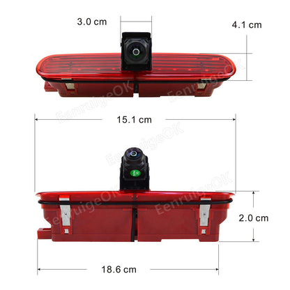 Fiat Doblo Vauxhall Combo Brake Light Reversing Camera & 7" Mirror Monitor Kit3